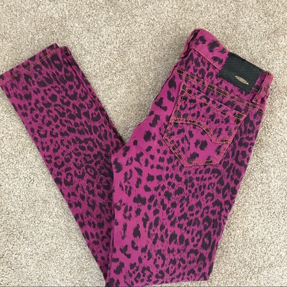 pink leopard jeans